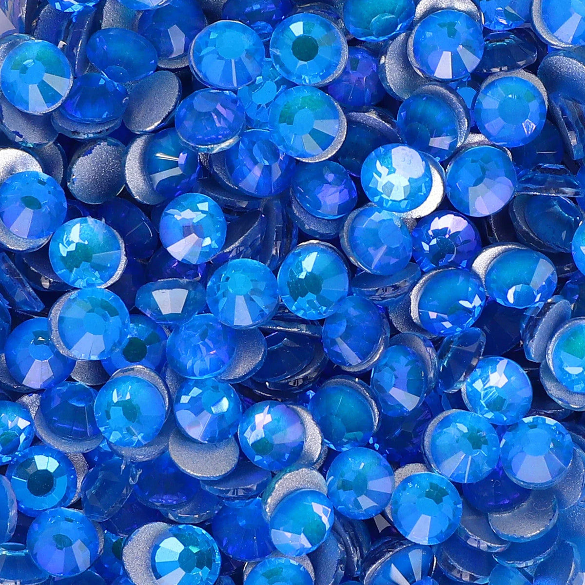 Premium Glass Flatback Rhinestones Non-Hotfix Glitter Stones for Nail Art and Costume Decor