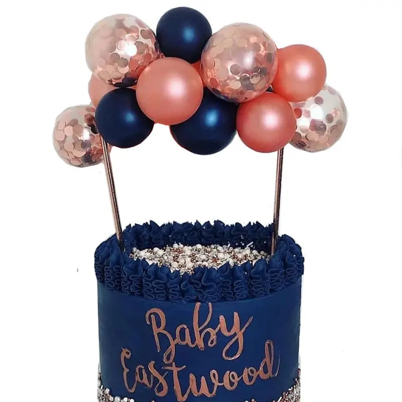10pcs 5 Inch Balloon Cake Topper Confetti Balloon Birthday Party Dessert Decoration Baby Shower Wedding Decor Cake Supplies