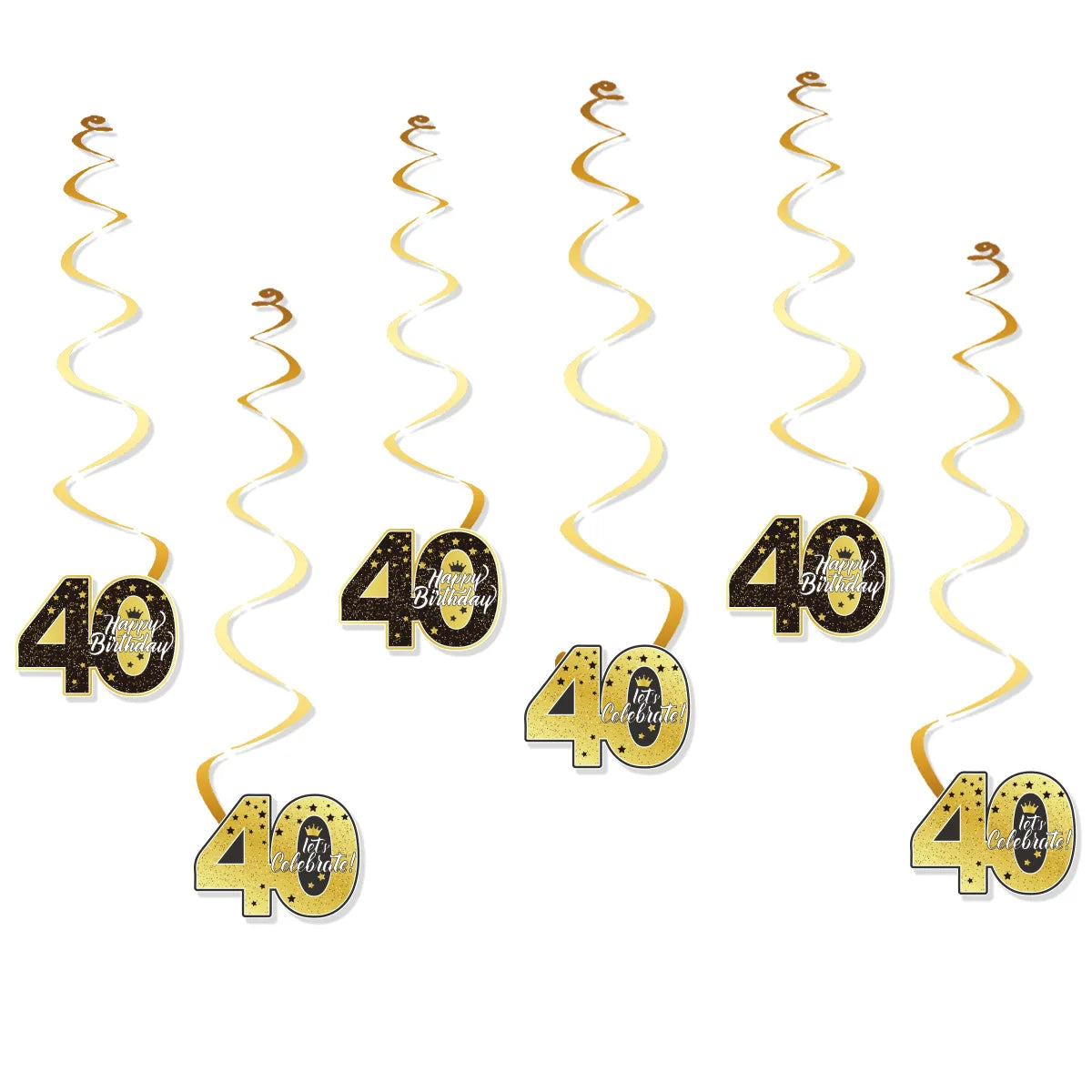 40th Birthday Party Gold Black Birthday Number Paper Box Banner Balloons Birthday Party 40 Year Old Birthday Party Decoration