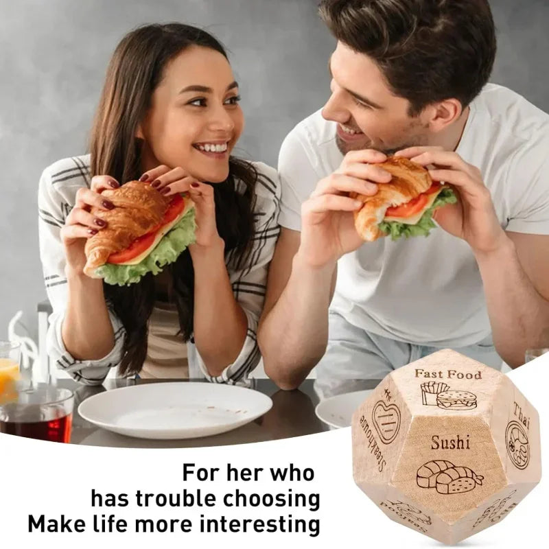 Valentines Day Gifts for Him Her,Date Night Food Decision Dice,Funny Couples Gifts for Boyfriend Girlfriend Anniversary Birthday - Big Tim's Magic Emporium