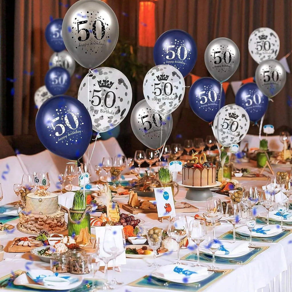 15Pcs 12 Inch 18th 21th 30th 40th 50th 60th 70th 80th Birthday Party Latex Balloons Anniversary Decoration Indoor Outdoor Decor