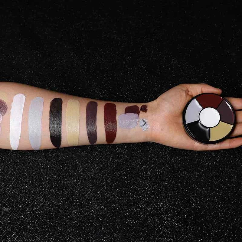 6 Colors Water-soluble Face Body Paint Palette Non-toxic Safe Tattoo Painting Face Painting Halloween Cosplay Makeup Props