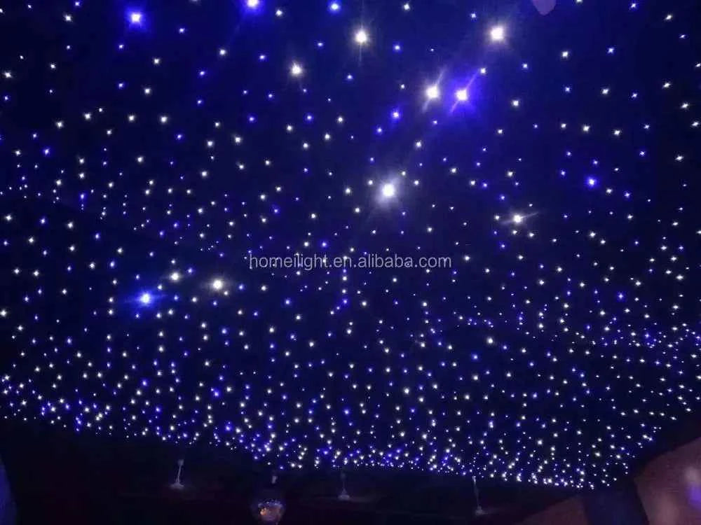 Stage Backdrop LED Blue&White 3x4meter Star Curtain for Wedding Stage Show Background