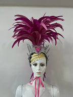 The Stardust Dynasty – Majestic Velvet & Feather Samba Masquerade Crown