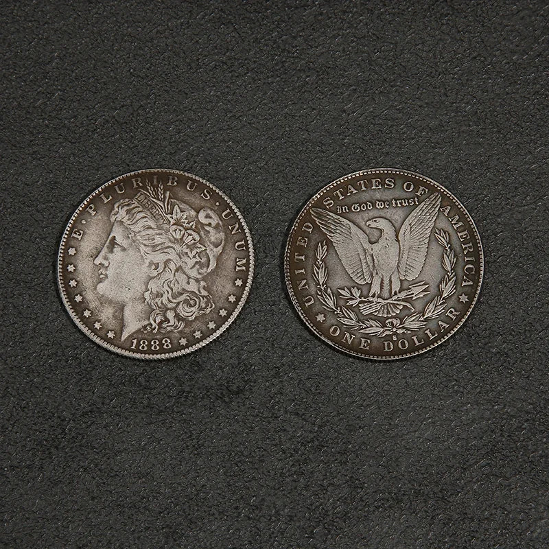 1 Pcs Steel Morgan Dollar  Magic Tricks Can Be Sucked Props Accessorie Used Appearing/Disappearing Coin Magie