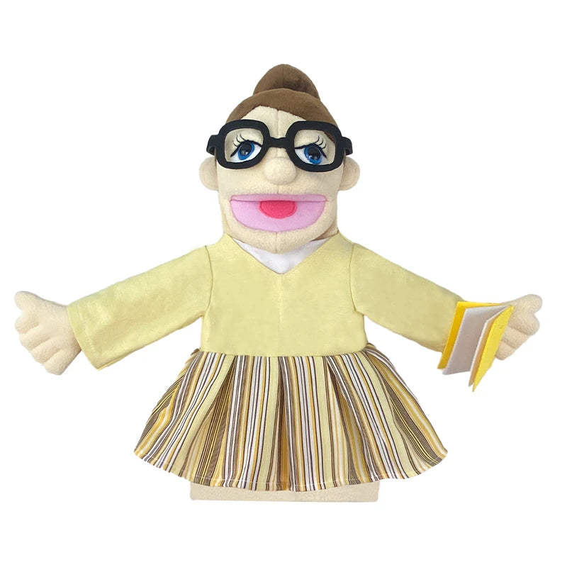 Cute Cartoon Profession Series Hand Puppet Plush Doctor Police Officer Nurse Teacher Job Puppet Ventriloquism Doll - Big Tim's Magic Emporium