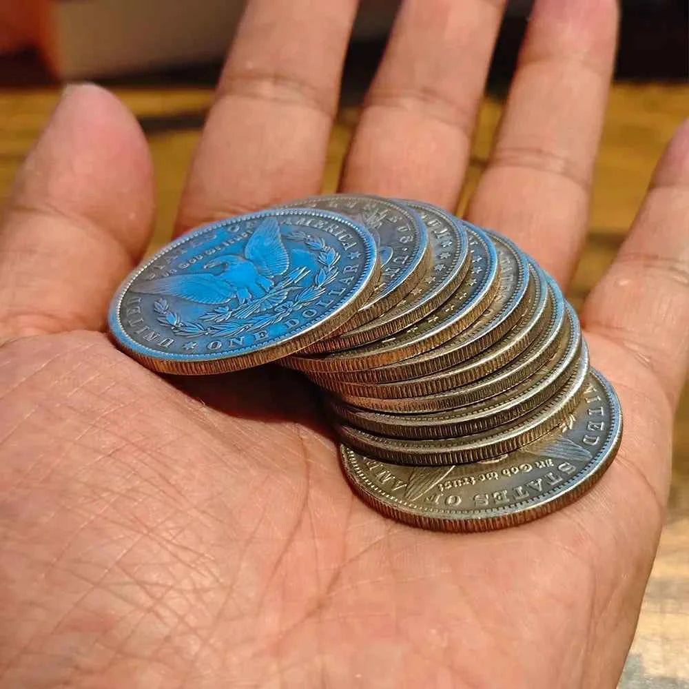Steel Morgan Dollar Magic Trick - 1 Pcs 3.8cm Dia Appearing/Disappearing Coin Props Accessories - Big Tim's Magic Emporium
