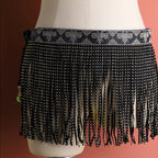 Dazzling Rhinestone Tassel Belly Dance Hip Skirt & Fringe Wrap Belt
