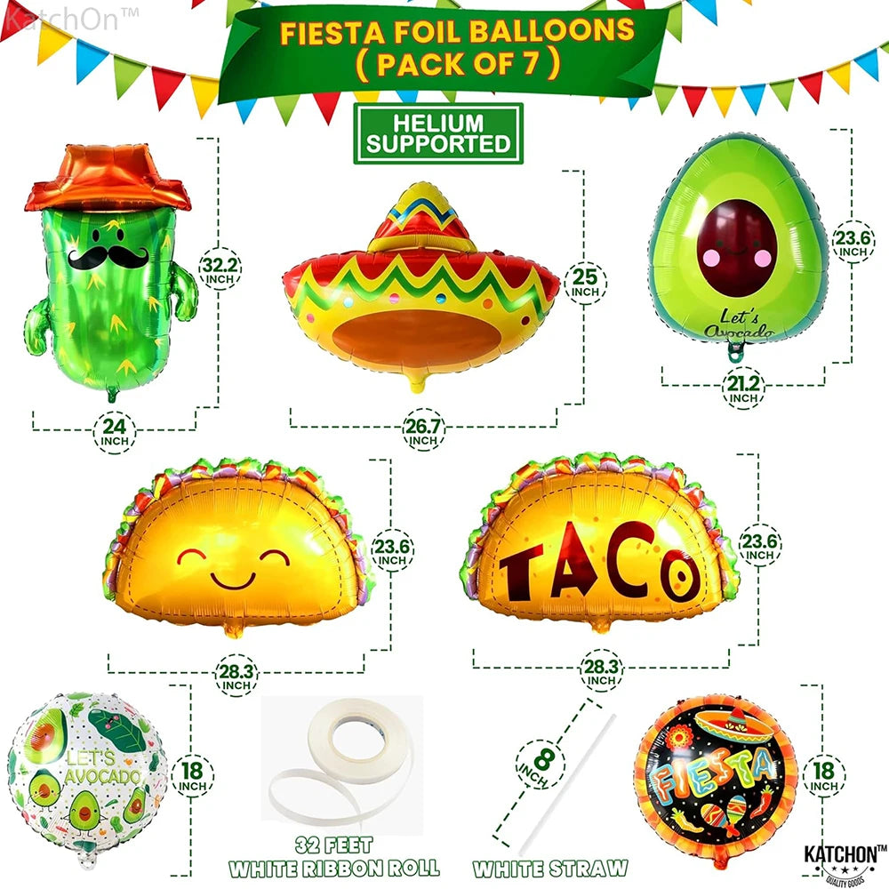 Mexican Carnival Balloons Carnival Party Decorate Mexican theme party Decorate Mexican balloon Carnival party balloons - Big Tim's Magic Emporium