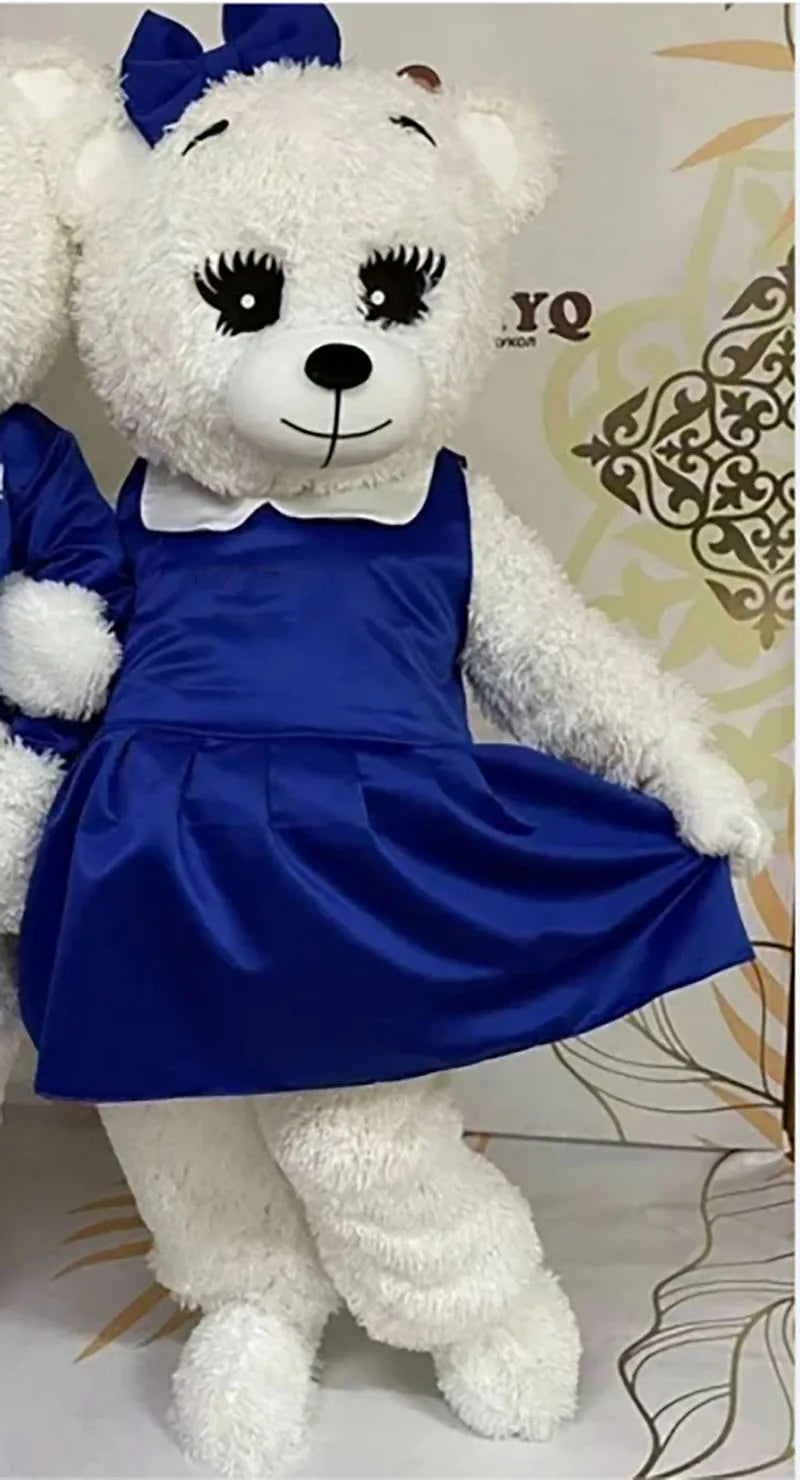 New Bear Mascot Costume Teddy Bear Easter Bunny Cartoon Doll Wedding Party Performance Costume Halloween Fancy Dress