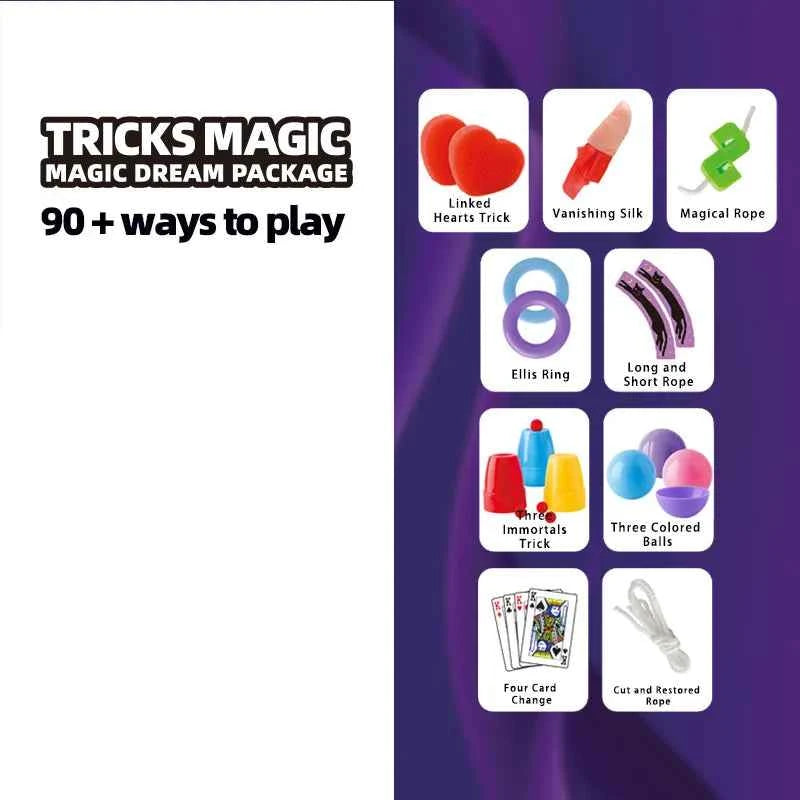 Magic Kit Set for Beginners and Enthusiasts, Classic Tricks with Rope, Cards, Balls and Rings, Fun Family Toy, Christmas  Gift - Big Tim's Magic Emporium