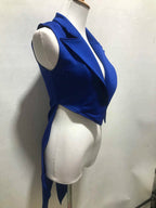 The Stardust Sapphire Showman – Sleeveless Cabaret Tailcoat