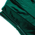 Green Velvet Overbust Corset Top Side Zipper Lace-Up Boned Bustier Top