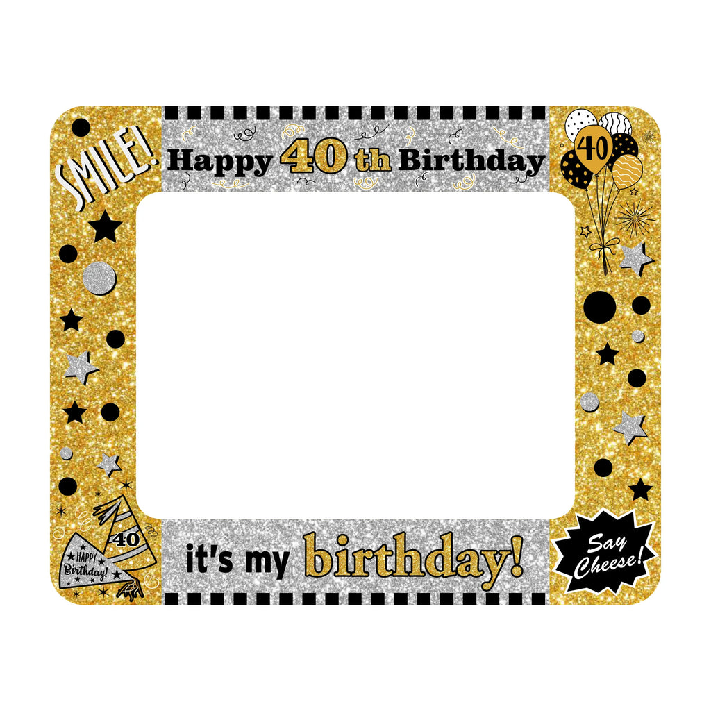 40th Birthday Party Gold Black Birthday Number Paper Box Banner Balloons Birthday Party 40 Year Old Birthday Party Decoration