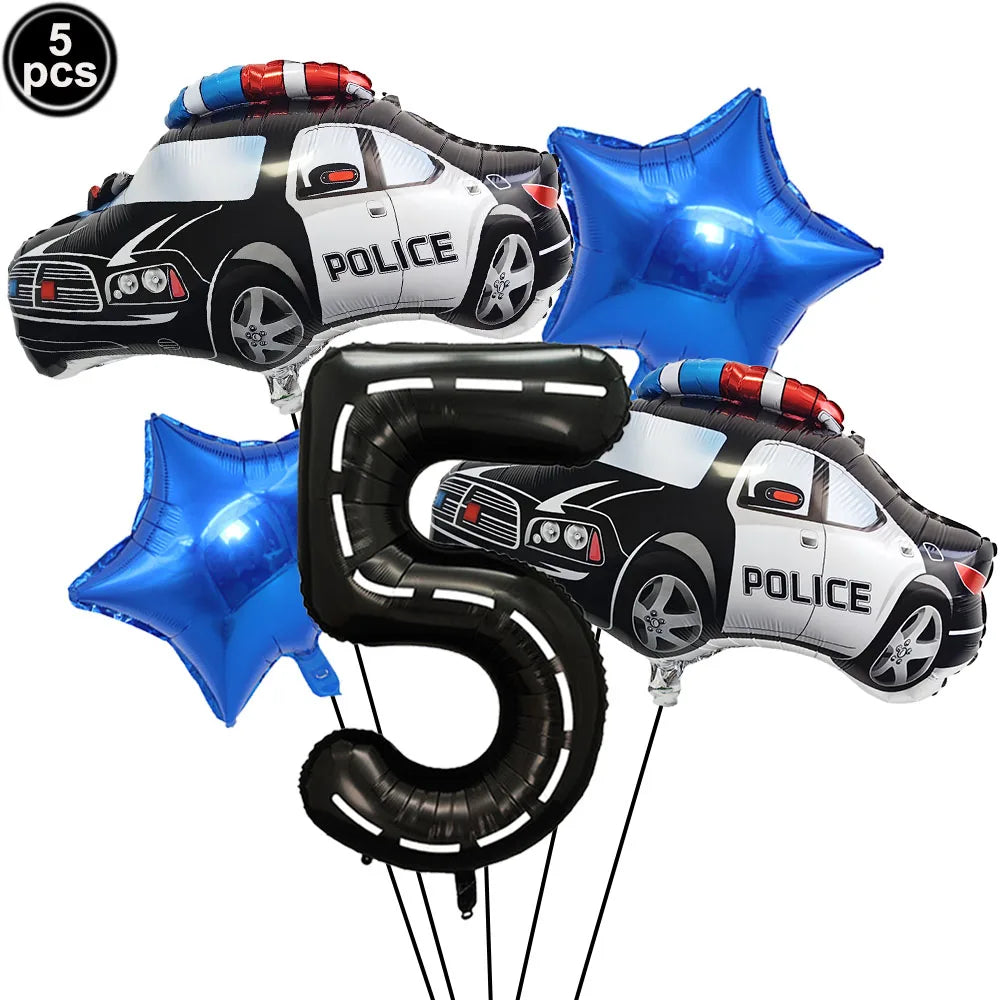 Police Party Plates Cups Napkins Police Officer and Car Party Birthday Party Decorations Tableware Boys Police Party Supplies - Big Tim's Magic Emporium