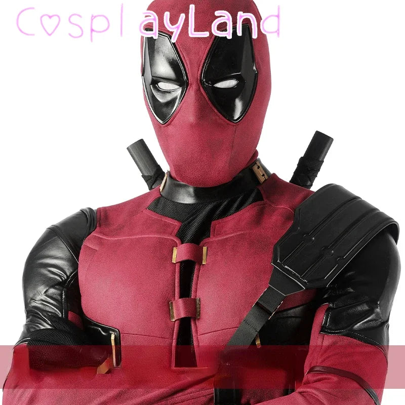 New Arrival DP3 Mr. Pool Cosplay Costume Hero Complete Clothes Red Leather Men Jumpsuit Halloween Carnival Christmas Outfit - Big Tim's Magic Emporium