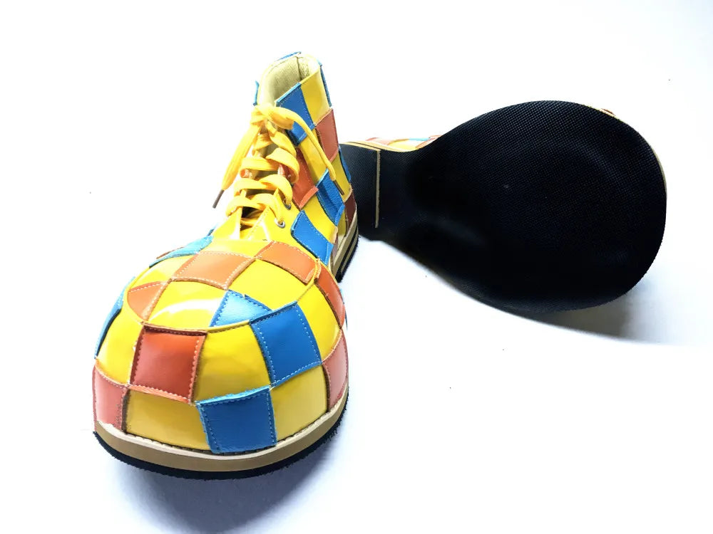 34cm Round Toe Big Clown Boots For Adults Halloween Cosplay Club Joker Shoes Coloful Funny Festival Party Favors - Big Tim's Magic Emporium