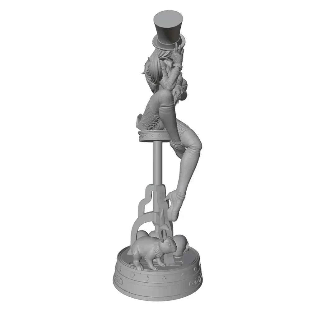 1/24Room Decoration Sexy Magician Anime Character Statue 3D Printed Gray Model Figurine DIY Doll Model Unassembled And Unpainted