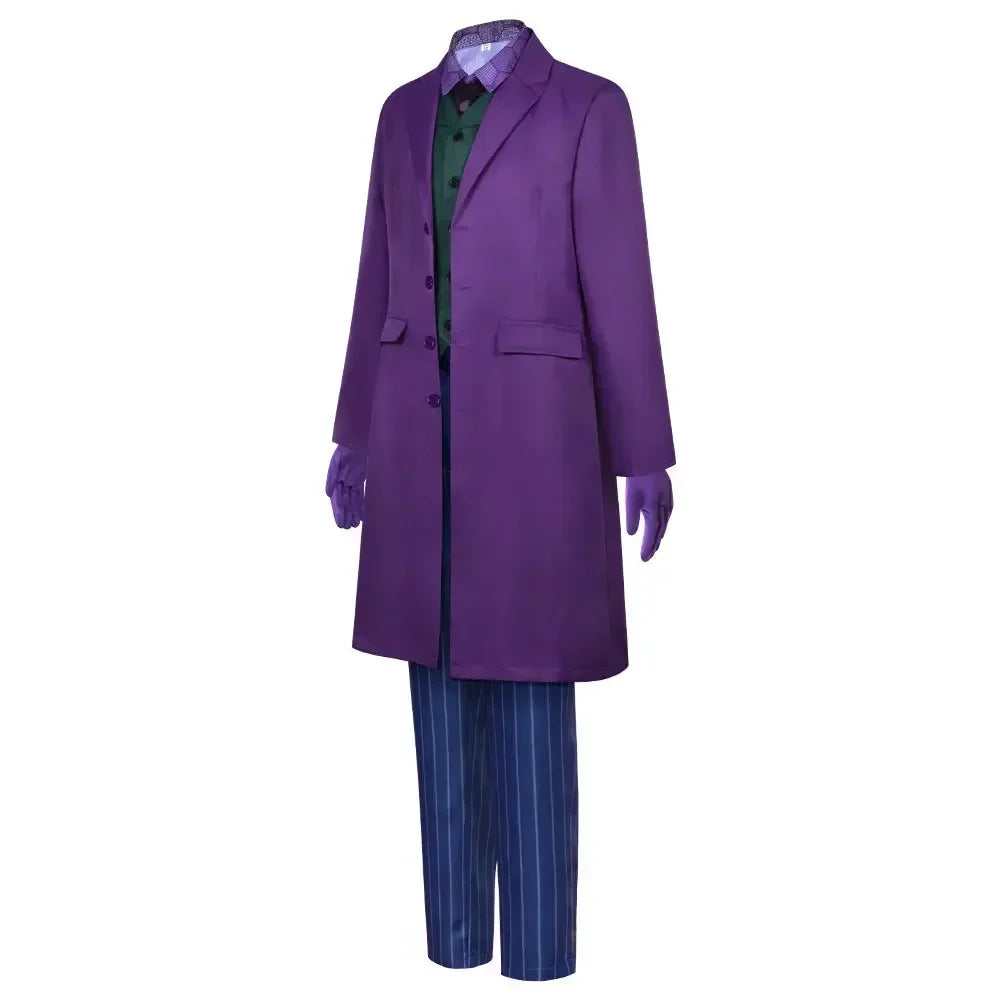 Purple Jacket Uniform for Adult Halloween Dress Up Party Clown Heath Ledger Suit Cosplay Movie&tv Dark Knight Costumes - Big Tim's Magic Emporium