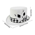 Magician Top Hat Poker Card Pattern Novelty Felt Top Hat for Amateur Hobbyists Theater Teachers Party Planners Cosplayers