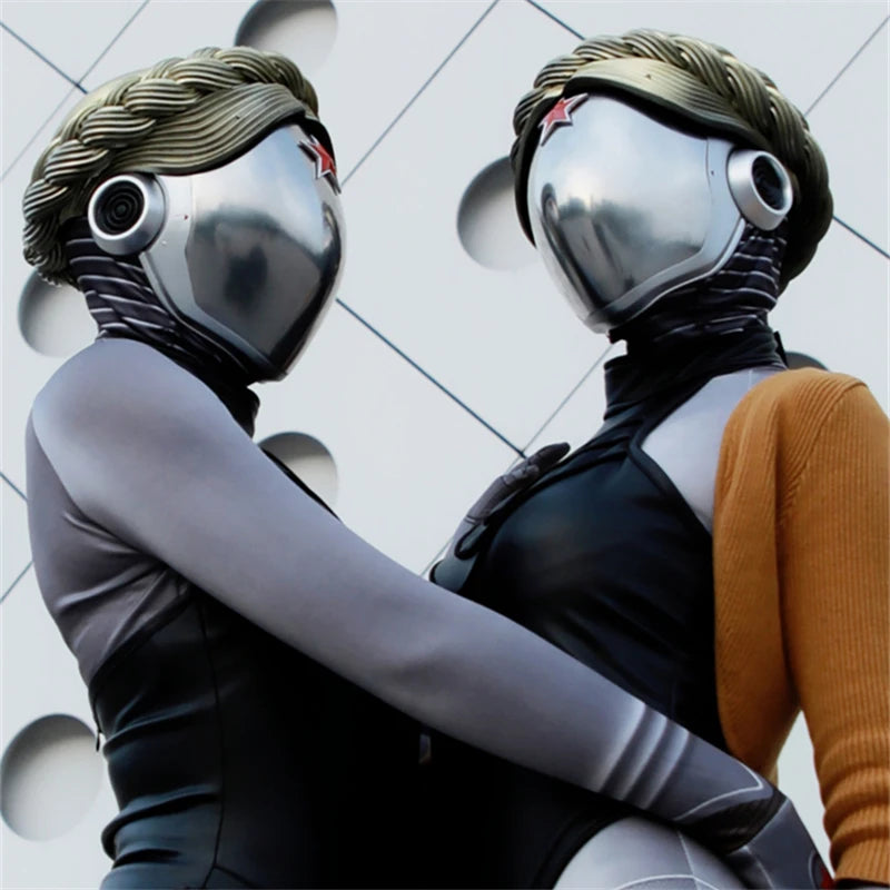 Game AtomicTwinnies Twinnies Dixie Cosplay PU Acrylic Mask Helmet Masks Halloween Masquerade Party Carnival Prop