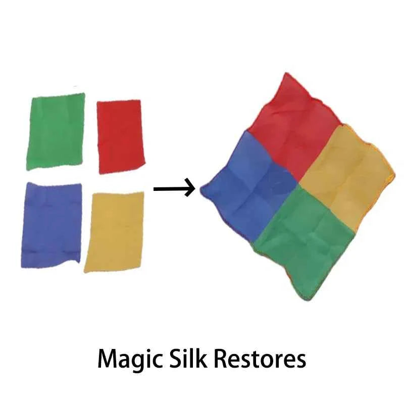 Scarf Silk Restoring Magic Tricks Street Stage Children Magic Toys for Beginner Easy To Do Close Up Magic Props Tools Funny Gift