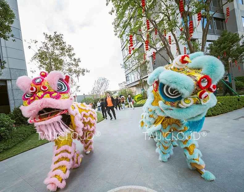 Southern Lion Dance Props for Adults, Double Performance Use, Wool Dragon Lantern, Authentic Lion Awakening Props.
