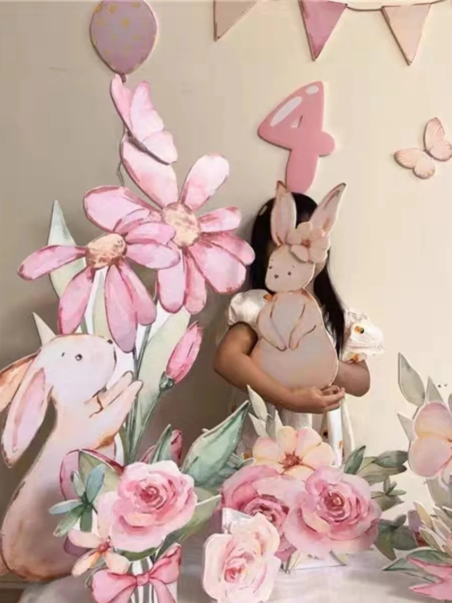 Cartoon Animal Rabbit Party Decoration Girls Birthday Surprise Gift Costume KT Board Paper Industry Festival Supplies - Big Tim's Magic Emporium