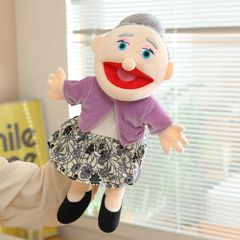 Family Hand Puppets – 38cm Plush Character Puppets for Storytelling & Role Play - Big Tim's Magic Emporium