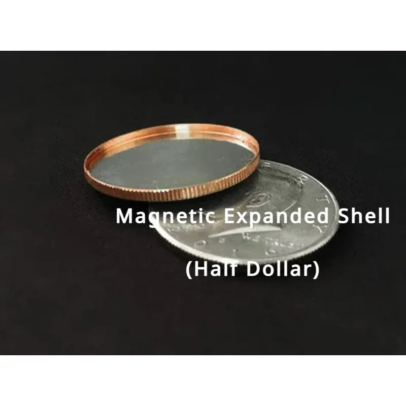 Magnetic Expanded Shell (Half Dollar) Magic Tricks Stage Magia Gimmick Illusion Props Vanishing Coin Magie Magicians - Big Tim's Magic Emporium