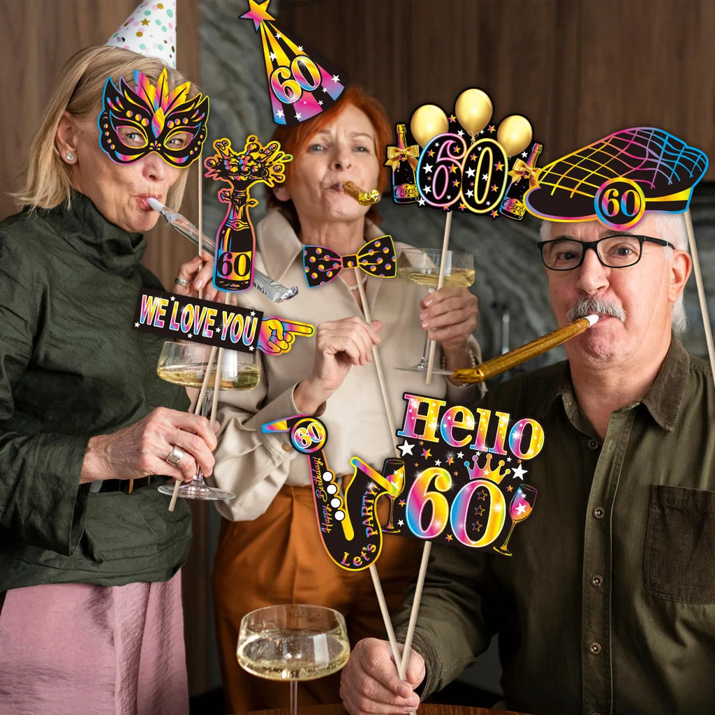 Birthday Party Decoration Photo Props 30 40 50 Birthday Party Glasses Decoration