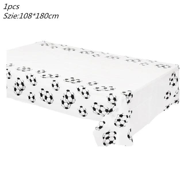 108*180cm Football Tablecloth Party Supplies Disposable Plate Tableware Party Birthday Party Decor Kids Boy Soccer Party Supplie - Big Tim's Magic Emporium