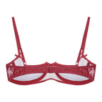 Patent Leather Underwired Open-Cup Bra