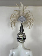The Stardust Dionysia – Off-White Feather Carnival & Masque Ball Headdress