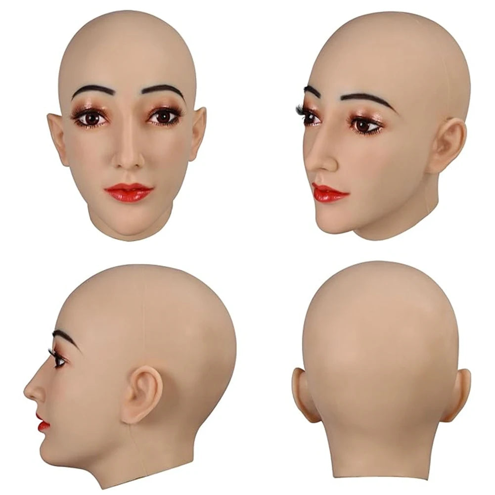 Realistic Female Mask Silicone Crossdresser Costumes Drag Queen Male to Female Crossdressing Realistic Bodysuit Skin - Big Tim's Magic Emporium