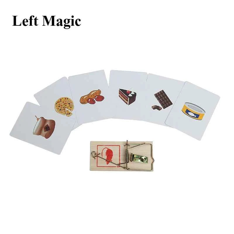 Mouse Traps Find Cards Prediction Close Up Street Magic Tricks Prophecy Seach Playing Cards Magic Props Illusion Mentalism