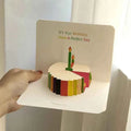 Happy Birthday Greeting Cards 3D Pop Up Card Birthday Cake Greeting Cards with Envelope Birthday Gifts to Family Friends Lovers