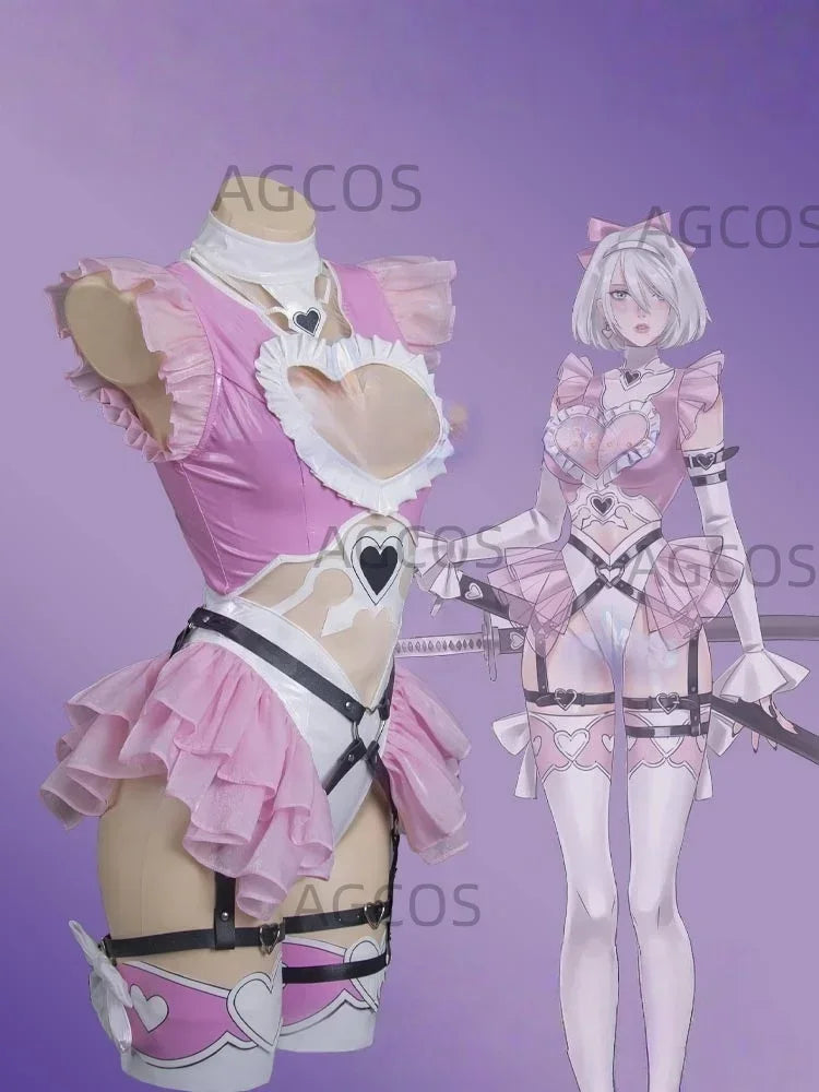 NieR:Automata YoRHa No.2 Type B Cosplay Costume | Pink Jumpsuit Set - Big Tim's Magic Emporium