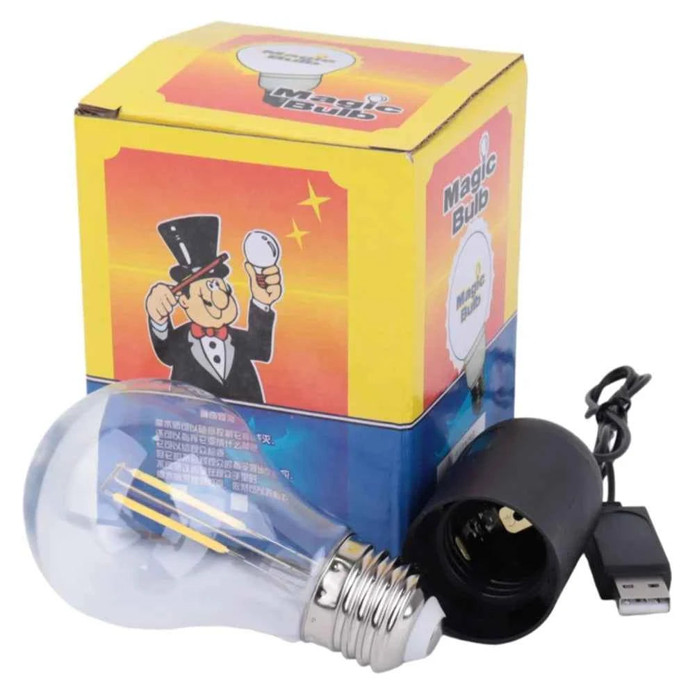 Professional Magic Light Bulb Prop Unbreakable Mind Reading Illusion Lamp Controlled by Magnet Stage Performance Trick Tool