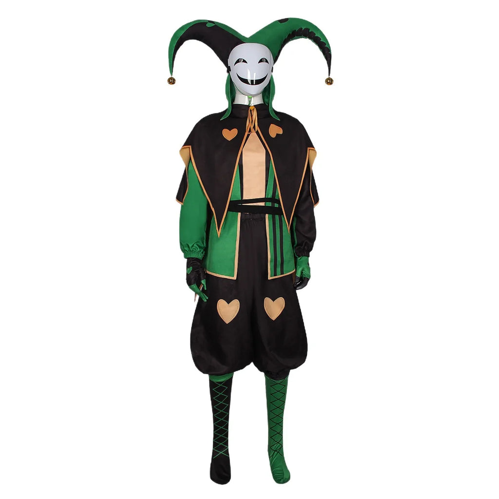 ‌Anime The Freak Circus Harlequin Cosplay Costume Adult Clown Top Pant Set Joker Uniform Halloween Costume Carnival for Adult