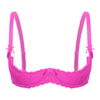 Lace Underwire Half-Cup Push-Up Bra