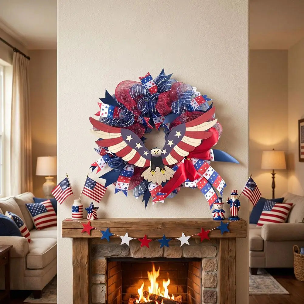 Anniversary Garland Independence Day Decor July 4Th Indoor Outdoor Door Wall Decoration Festival Home Hanging Gifts Ornament