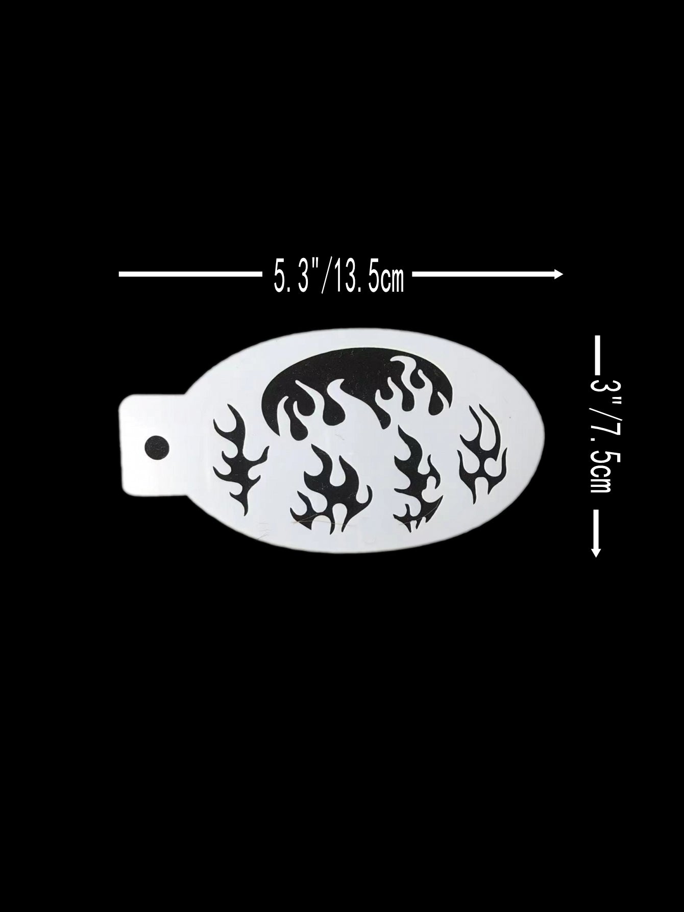 5.3*3inch Fire Face Body Paint Stencils for Painting Scrapbook Coloring Embossing Album Decorative Template