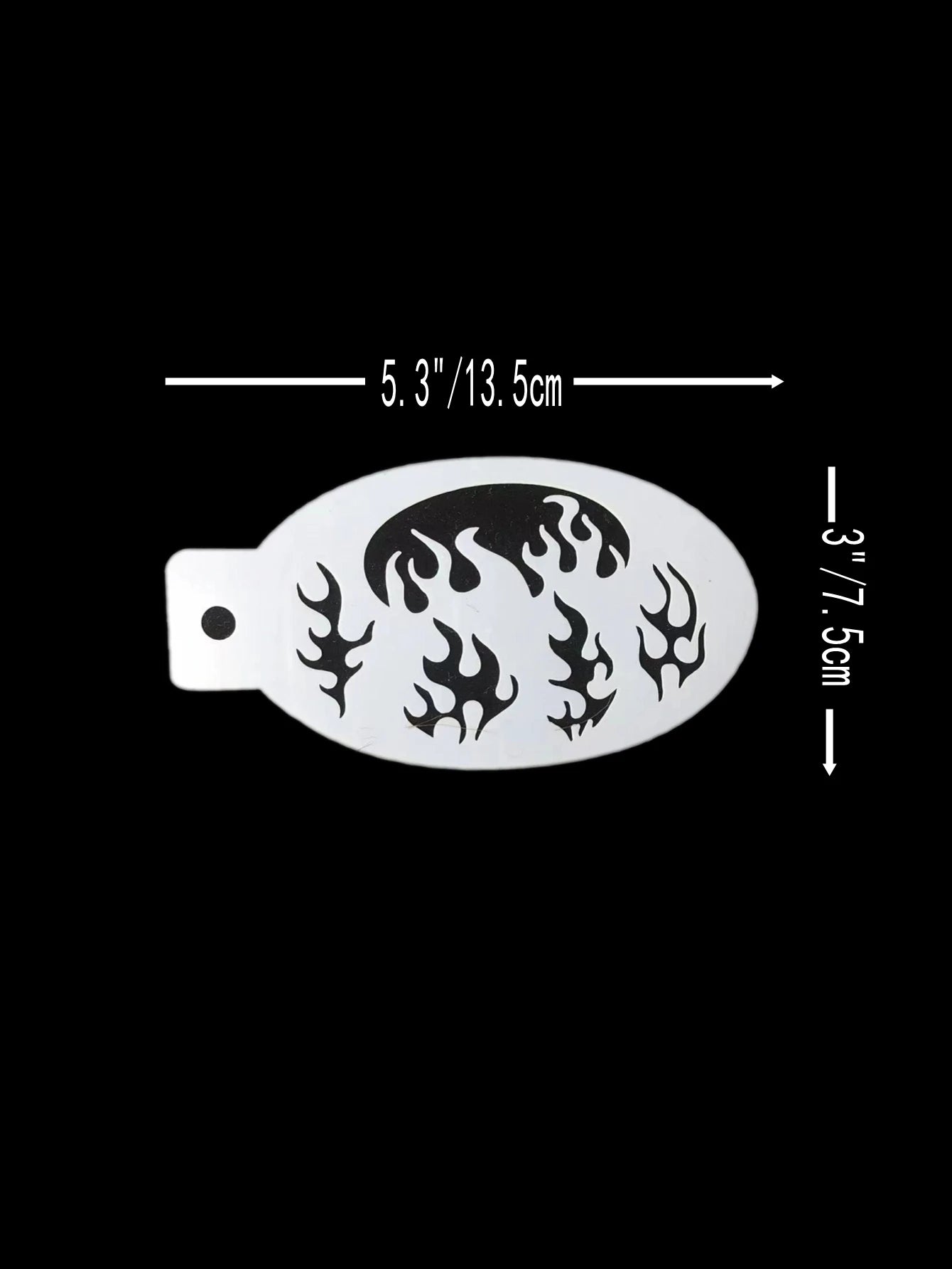 5.3*3inch Fire Face Body Paint Stencils for Painting Scrapbook Coloring Embossing Album Decorative Template