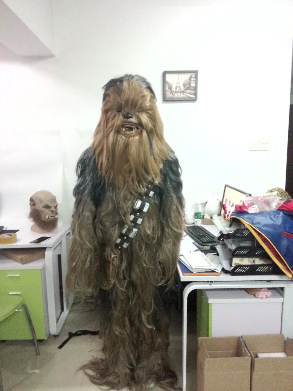 Cosplay Chewbacca Costumes Jumpsuit Halloween Party Suit Costume with Mask for Man Adult - Big Tim's Magic Emporium