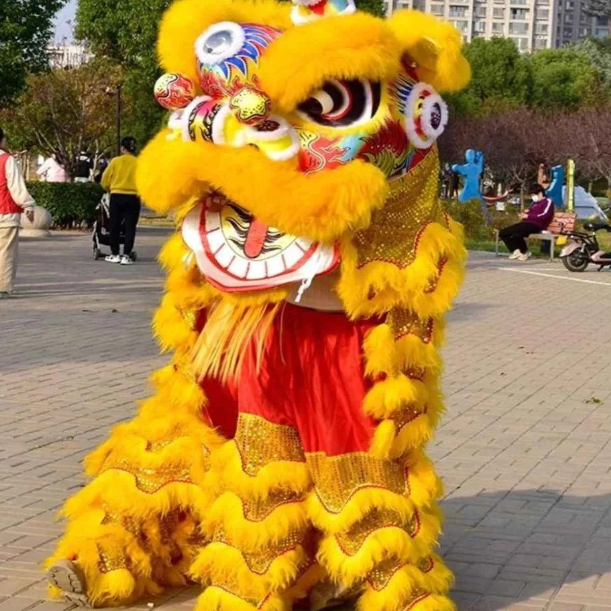 lion dance props complete set of lion dance adult full set of double single