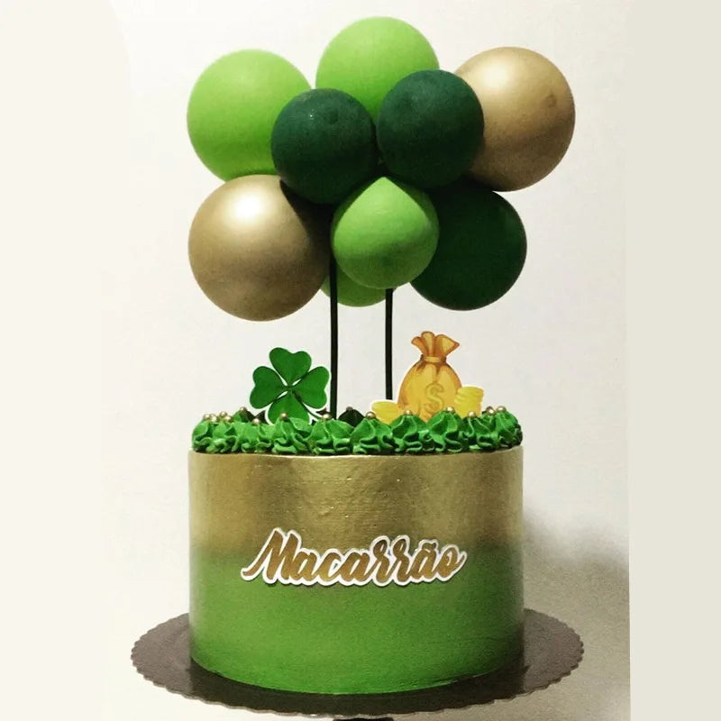 10pcs 5 Inch Balloon Cake Topper Confetti Balloon Birthday Party Dessert Decoration Baby Shower Wedding Decor Cake Supplies