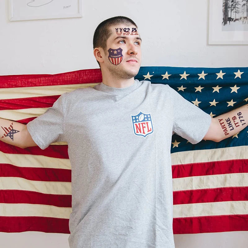 4th of July Temporary Tattoos 20 Sheets USA American Flag Waterproof Tattoos Stickers for Independence Day Patriotic Theme Party