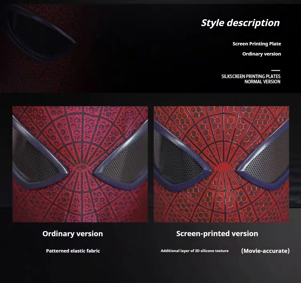 Xiy Yi Toys The Amazing Spider-Man 1 Magnetic Attached Eyes Mask Movie Replica Handmade Garfield Style Adult Cosplay Halloween - Big Tim's Magic Emporium