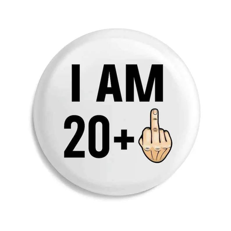 21st 30th 40th 50th 60th 70th 80th Birthday Button Pin Badge Happy Birthday Party Decoration Photo props present Gift keepsake